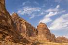 Saudi Arabia, Medina, Al-Ula. Desert mountains at the Dadan visitor center, site of ancient kingdom Art Print